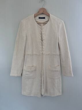 Marc Cain Size 3 US 6 / Medium Designer Luxury Knit Jacket Cardigan Dress